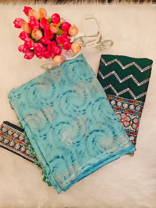 DESIGNER SAREE WITH WORK BLOUSE DS23